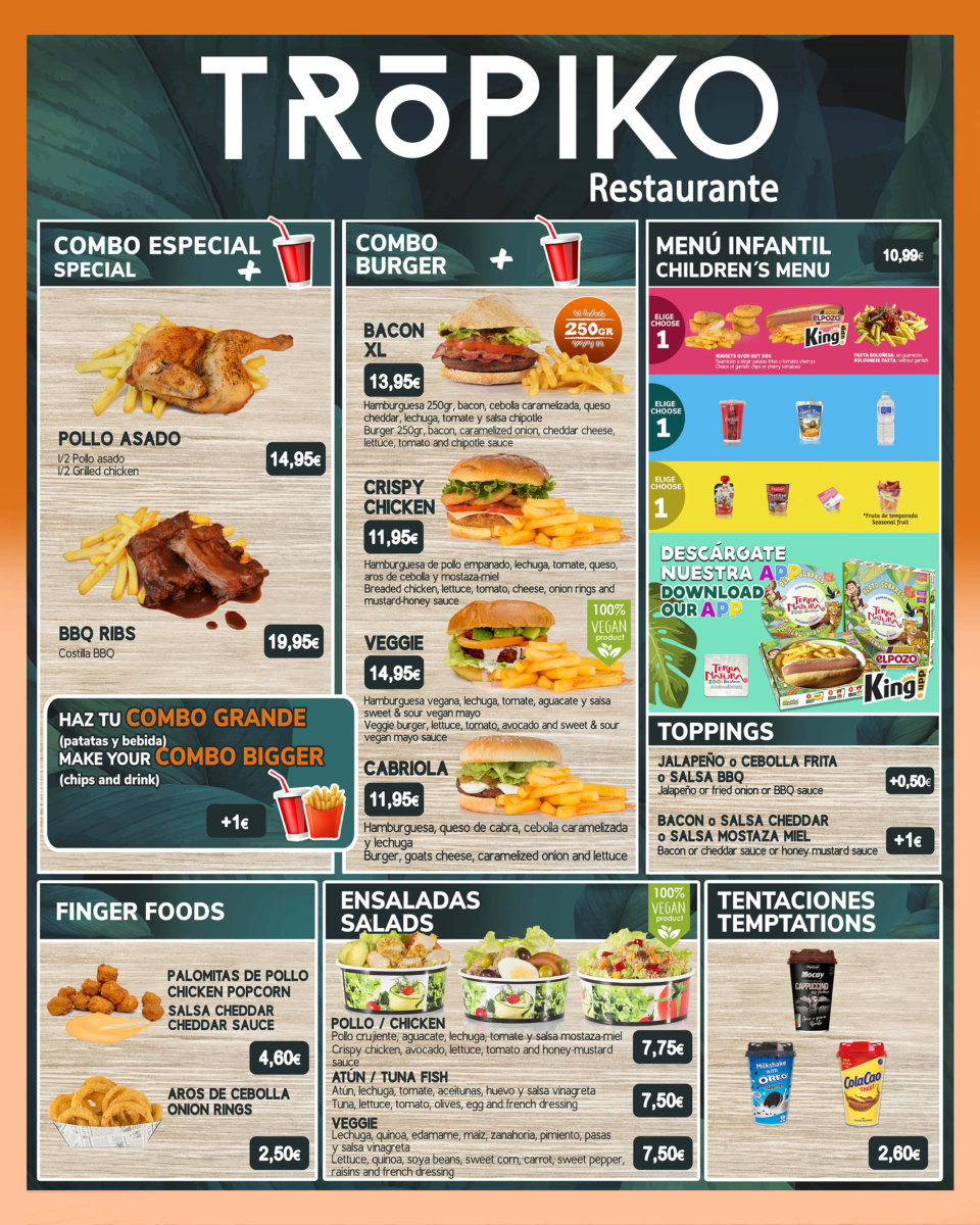 TRÓPIKO Restaurant - restaurant (bistro) at Aqua Natura Benidorm