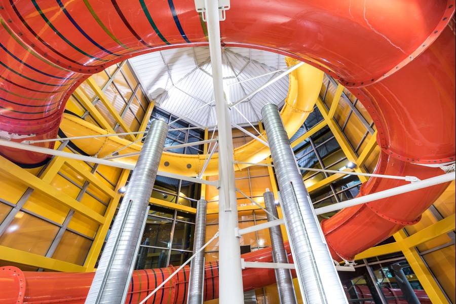 Red Water Chute - water slide at Aquacentrum Šutka