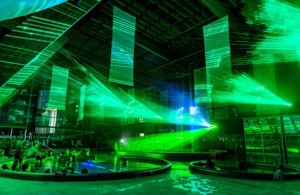 Laser show - activity zone at AquaCity Poprad