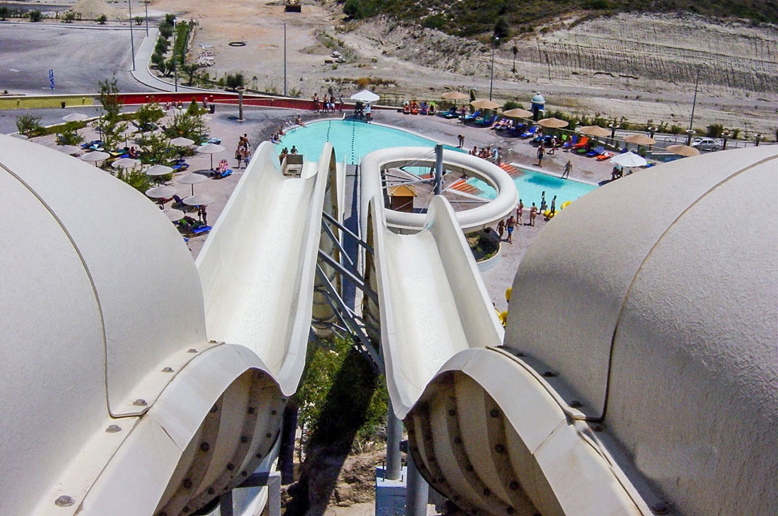 Kamikaze Slide - water slide at Waterpark Faliraki Rhodes