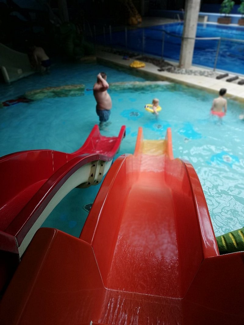 Red & Orange Twin Slides - water slide at Sandra SPA Karpacz