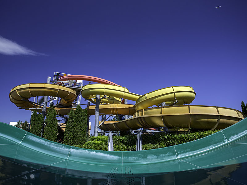 Crazy river - water slide at Action Aquapark Sunny Beach