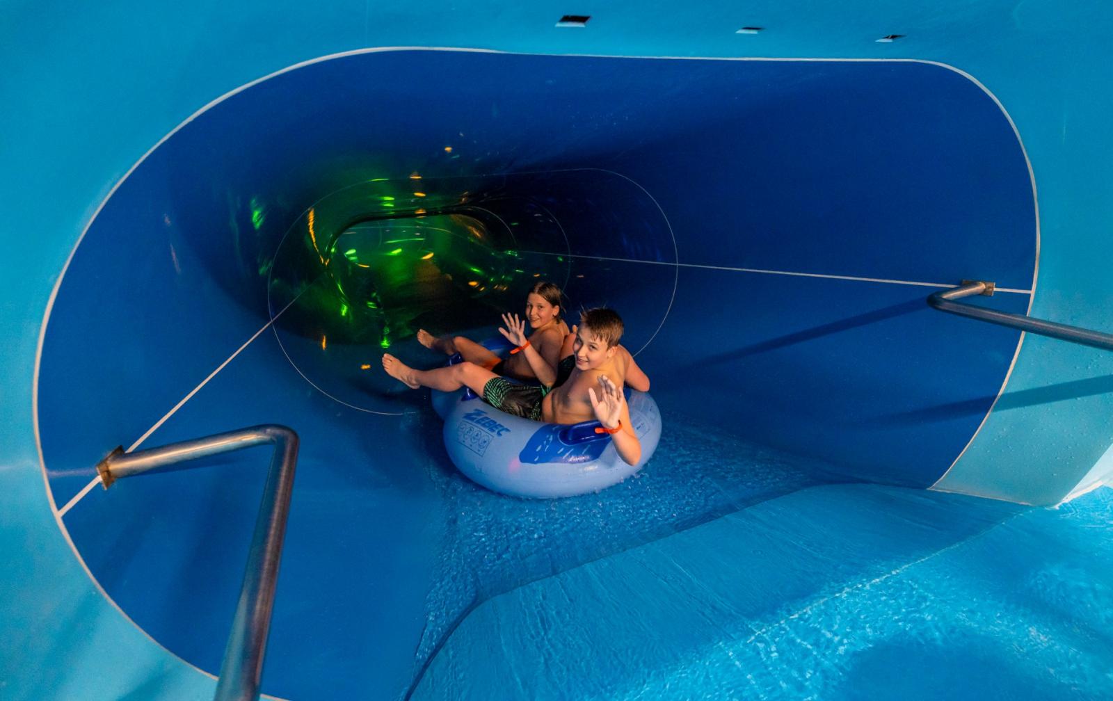 Blue Trio - water slide at Aqualand Moravia