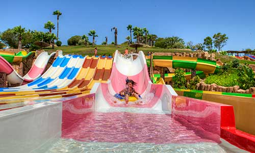 Family Adventure Land - water slide at Aqualand Bahía de Cádiz