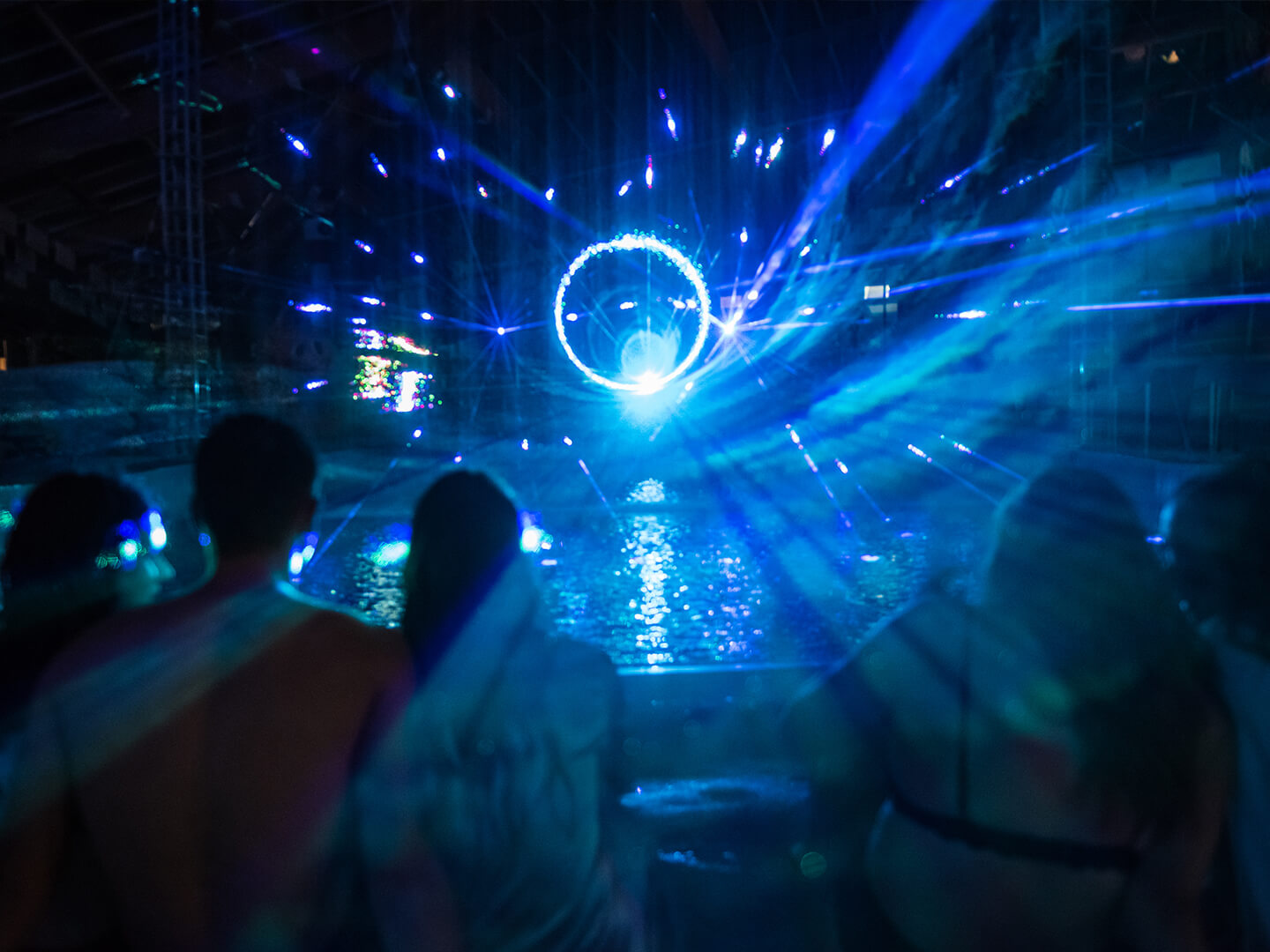 Laser show - activity zone at Aquapalace Prague