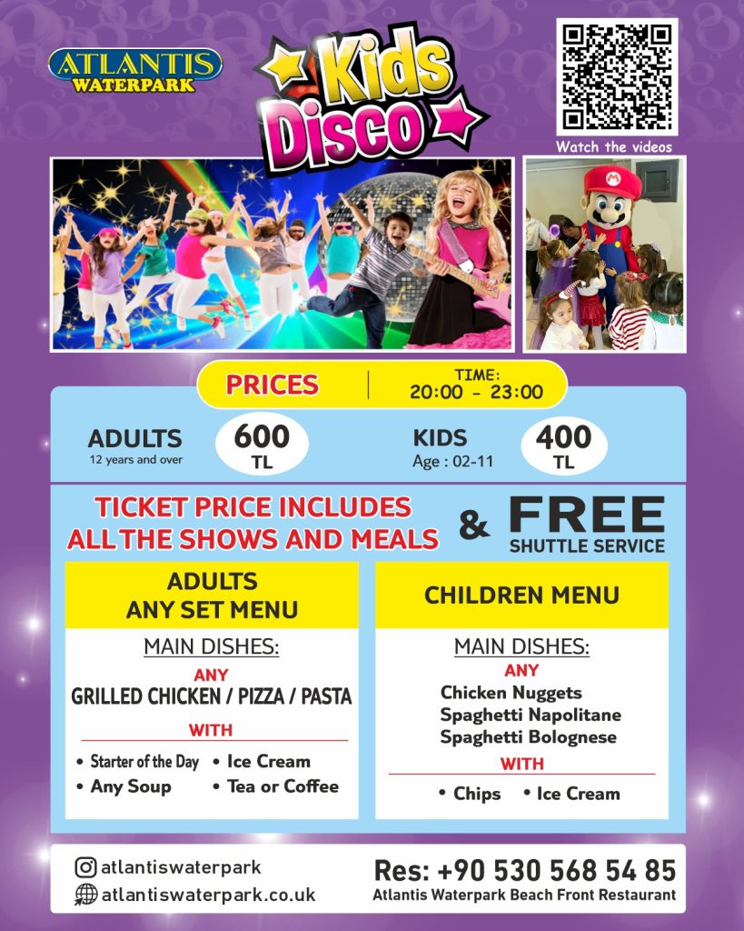 Kids Disco - activity zone at Atlantis Marmaris Water Park