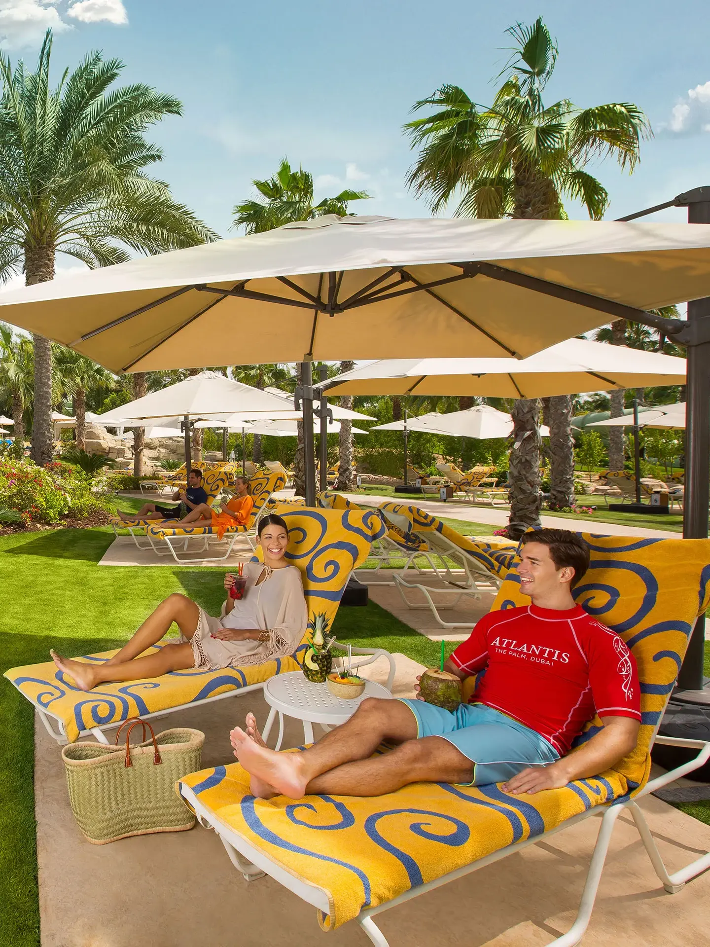 Private Cabanas - service area at Aquaventure World Dubai