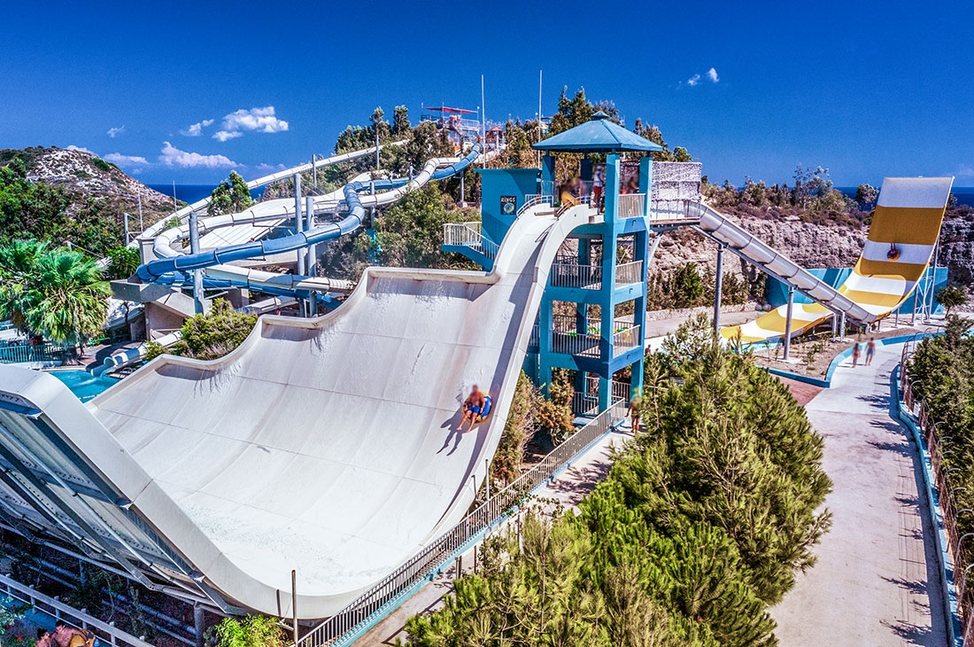 Boomerango Slide - water slide at Waterpark Faliraki Rhodes