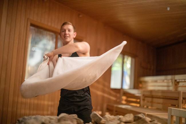 Sauna - wellness area at Aquadome Billund: Aromatherapy sauna