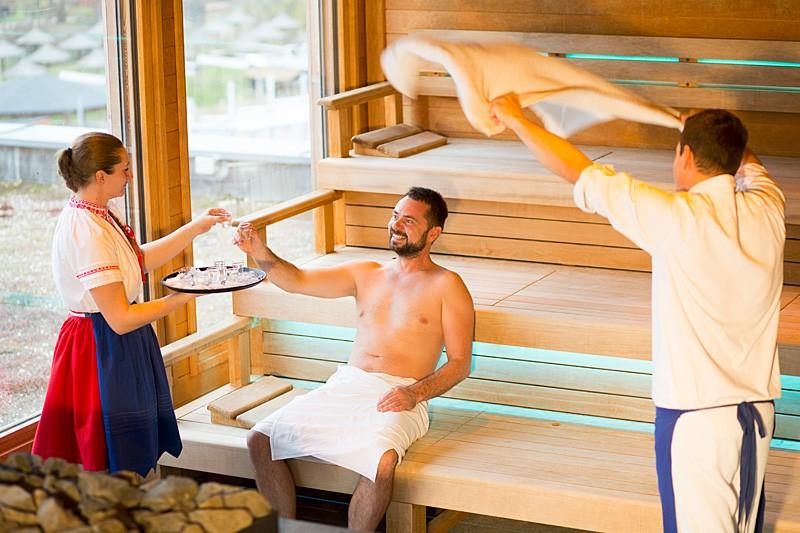 Sauna Ceremonies - wellness area at Aqualand Moravia