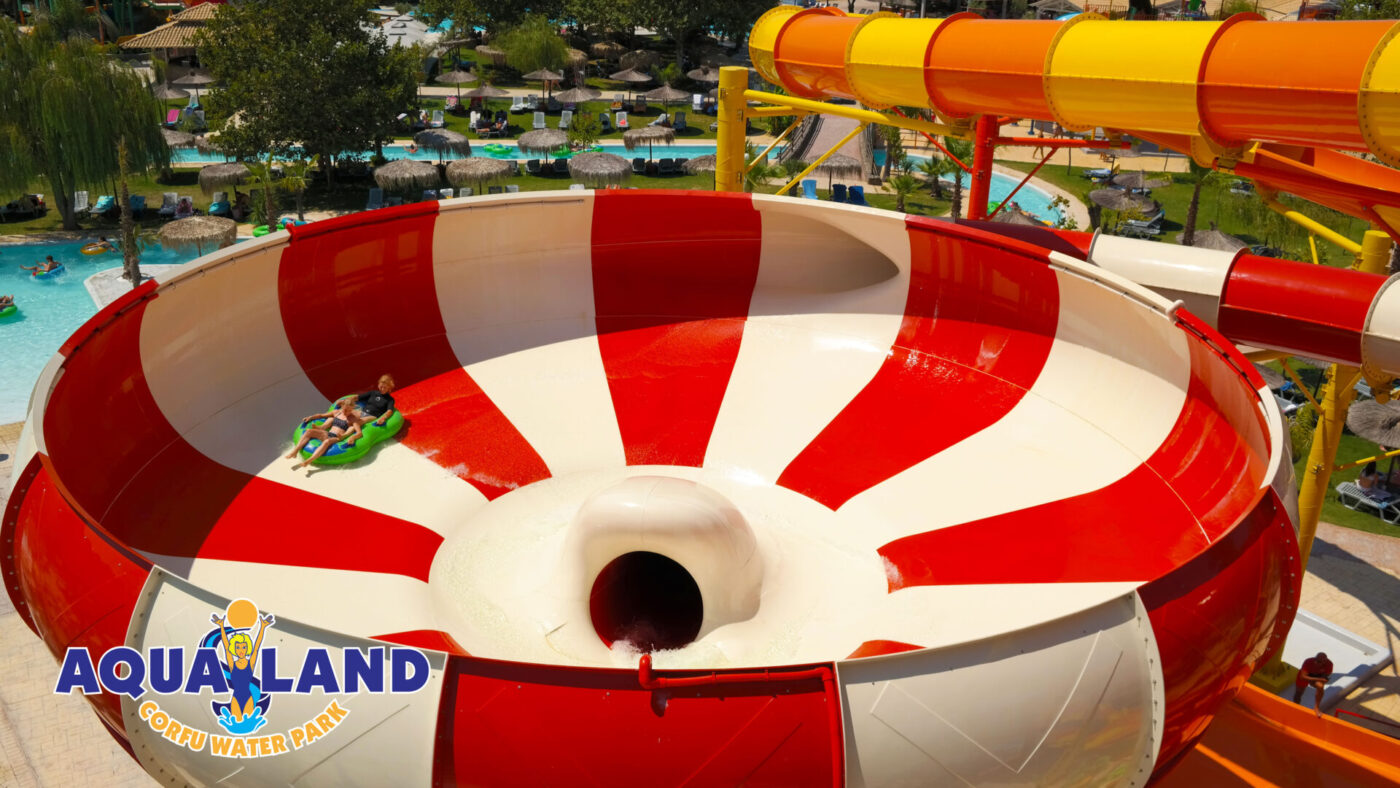 Tornado - water slide at Aqualand Corfu Water Park