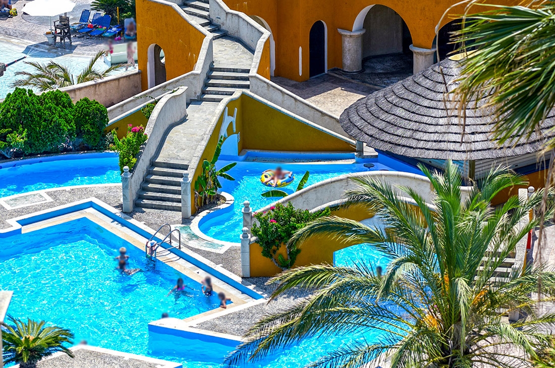 Swimming Pool & Mini Lazy River - swimming pool at Waterpark Faliraki Rhodes