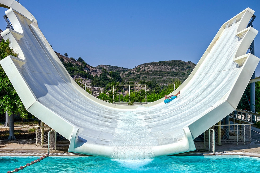 Sting Ray Slide - water slide at Waterpark Faliraki Rhodes