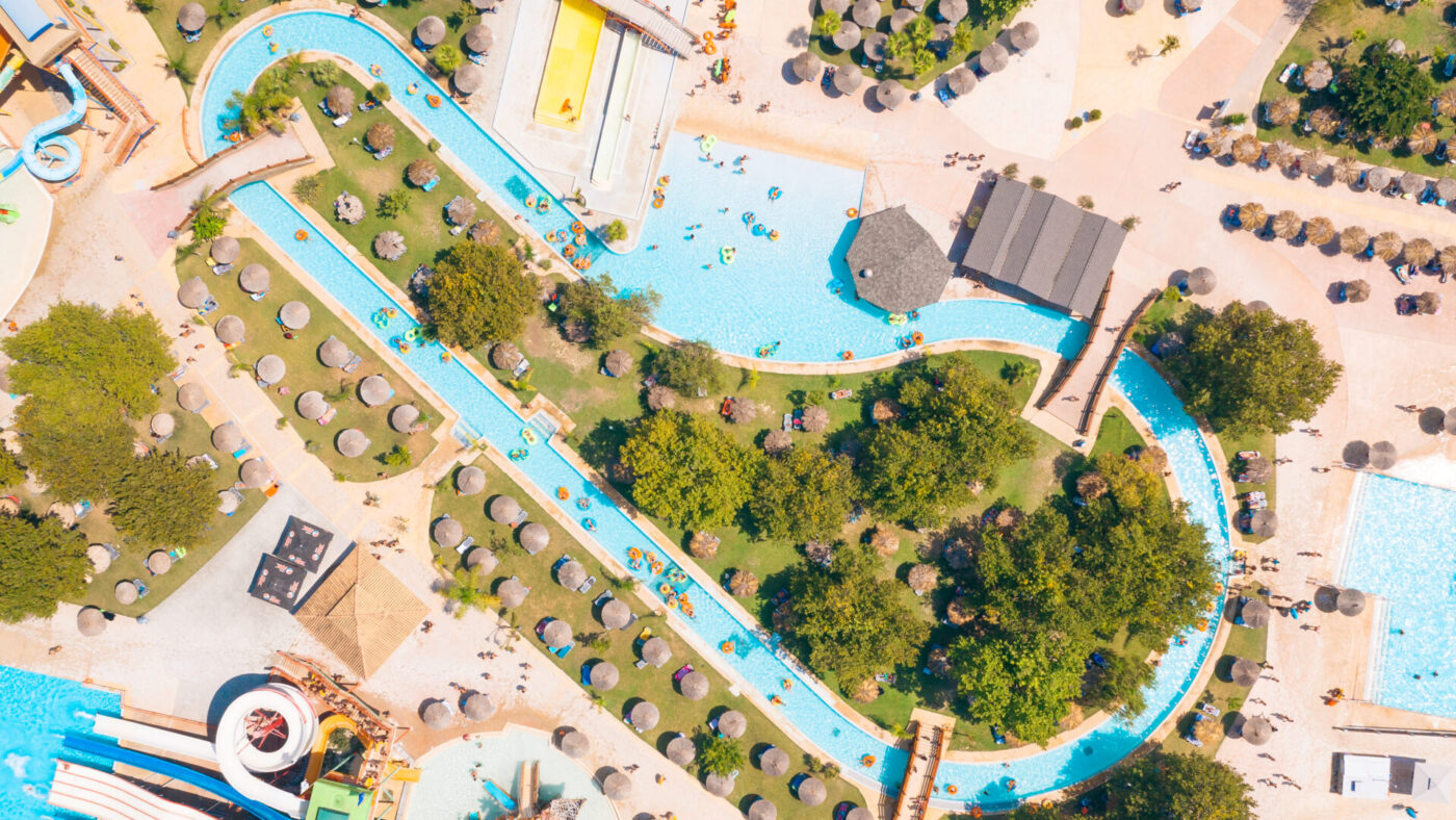 Lazy river - swimming pool at Aqualand Corfu Water Park