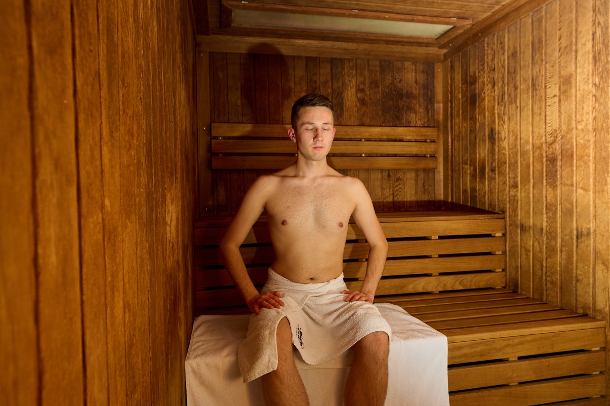 Cedar Sauna - wellness area at Aquapark Kraków