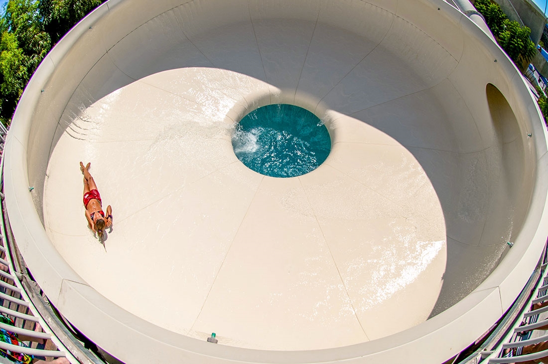 Space Bowl - water slide at Waterpark Faliraki Rhodes