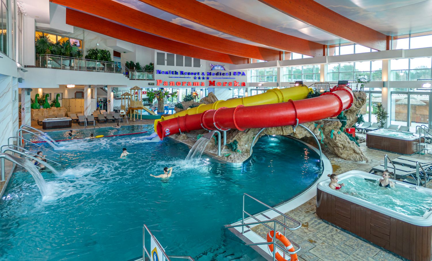 Two Long Twisted Tubes - water slide at Panorama Morska Jarosławiec