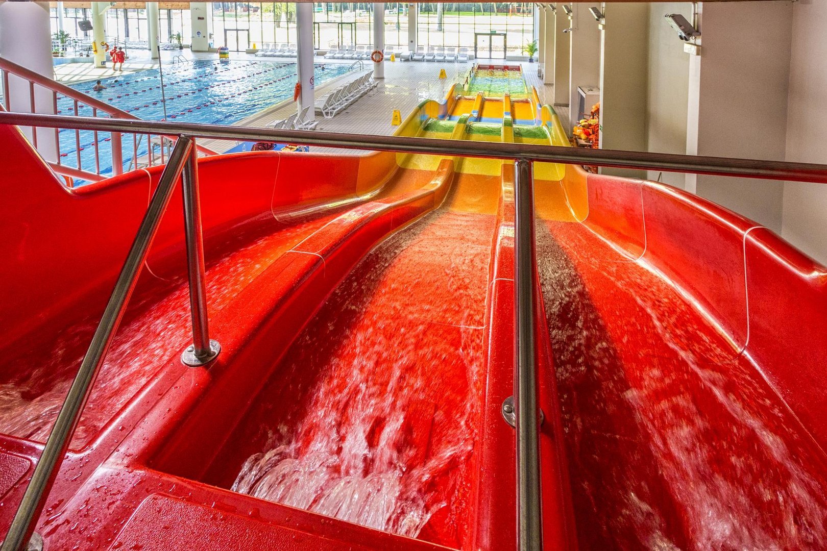 Three-Lane Slide - water slide at Aquapark Fala Łodz