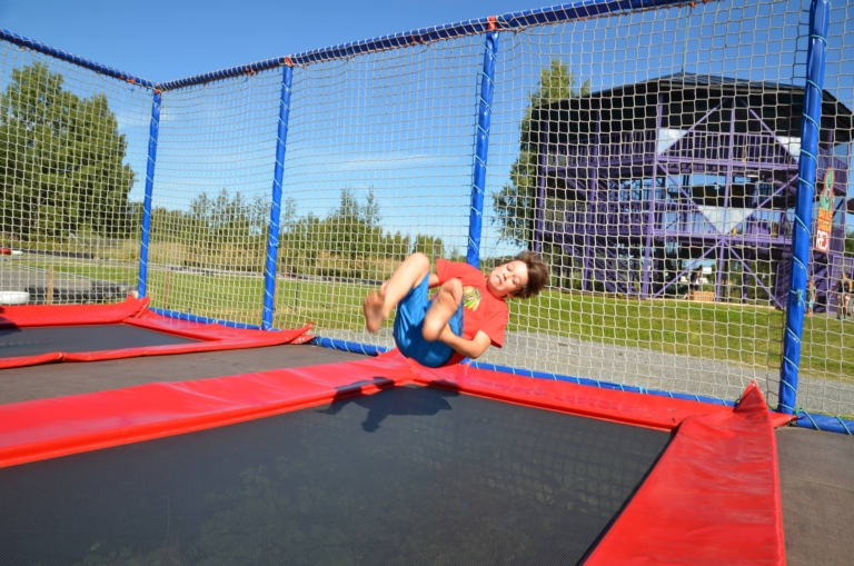 Trampolines - activity zone at Visulahti Dinosauria 