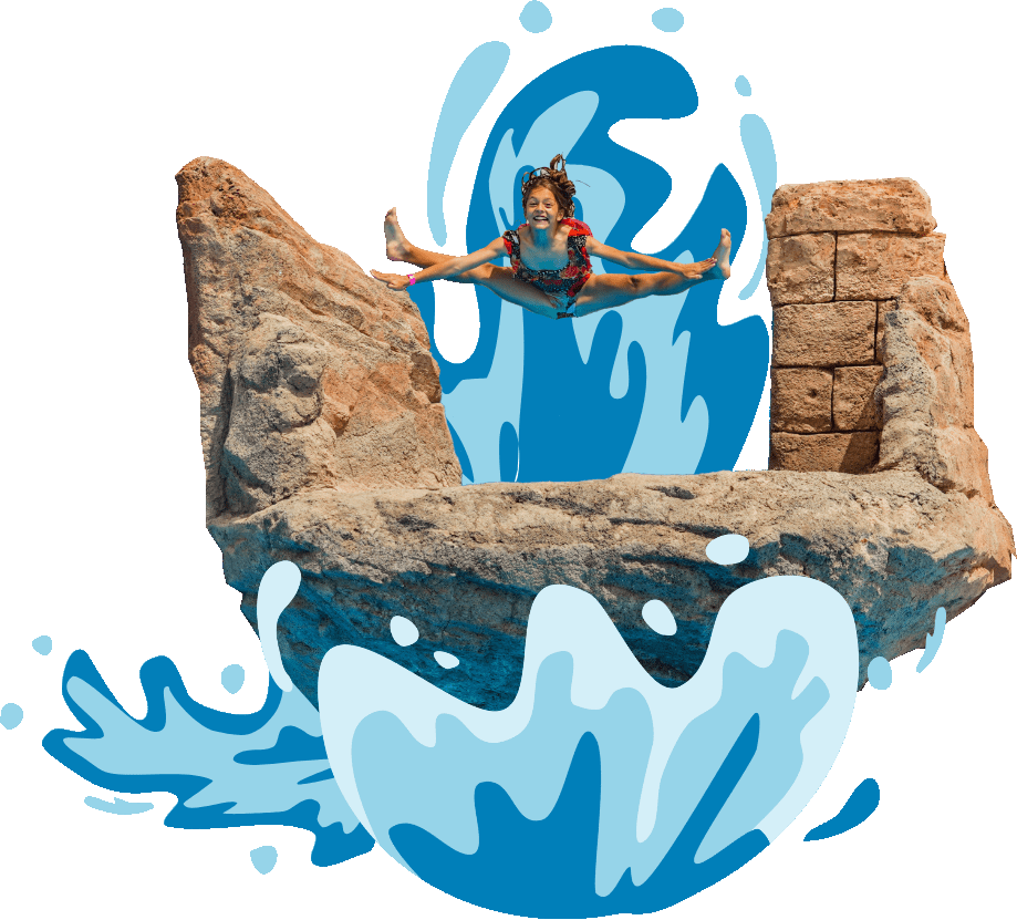 Castle Jumps and Activities - activity zone at Acua Water Park Corralejo