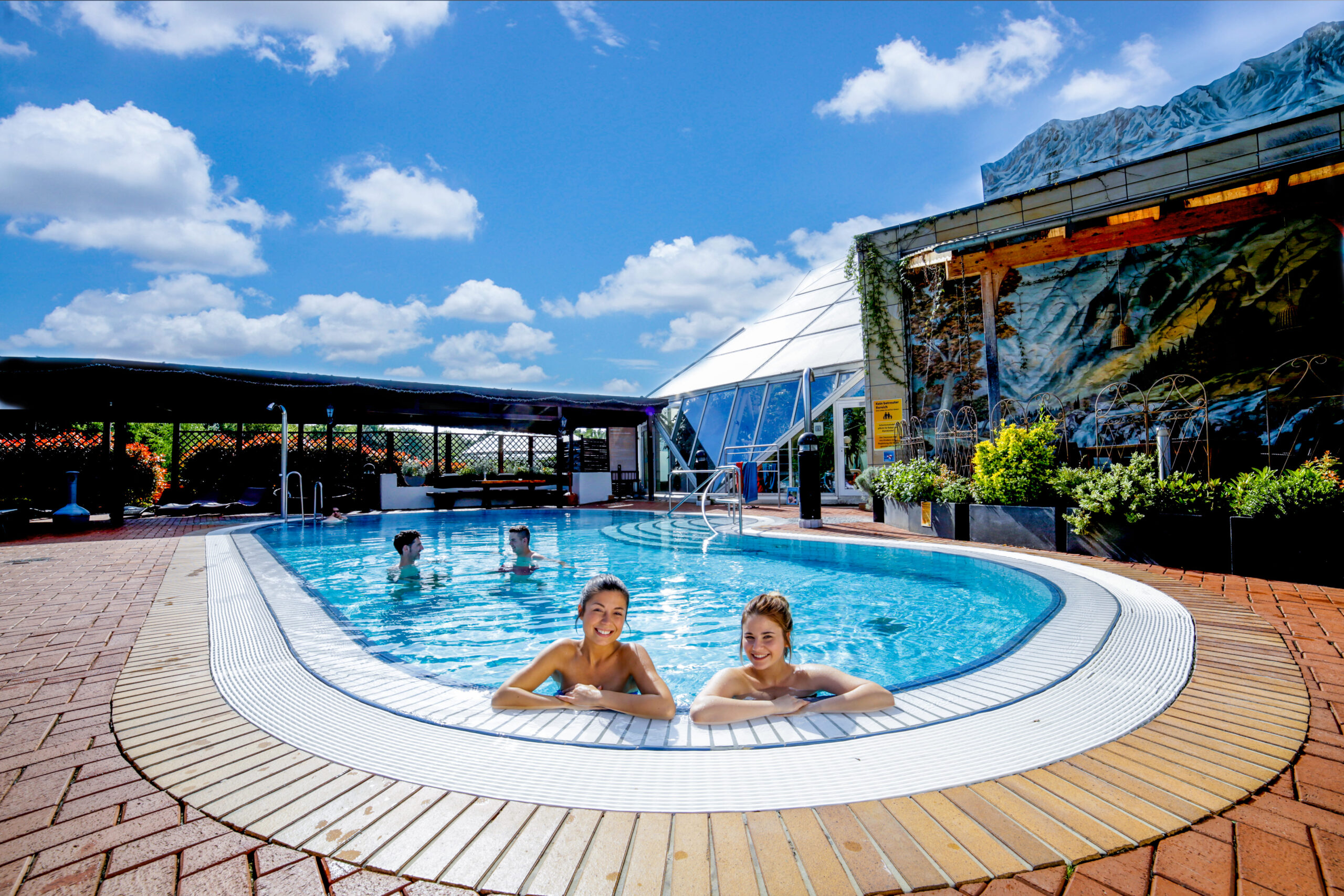Sauna Lake - wellness area at Aqualand Cologne