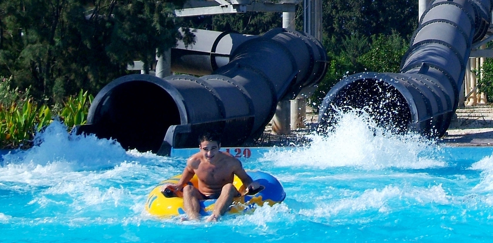 Extreme Black Holes Slides - water slide at Fasouri Watermania