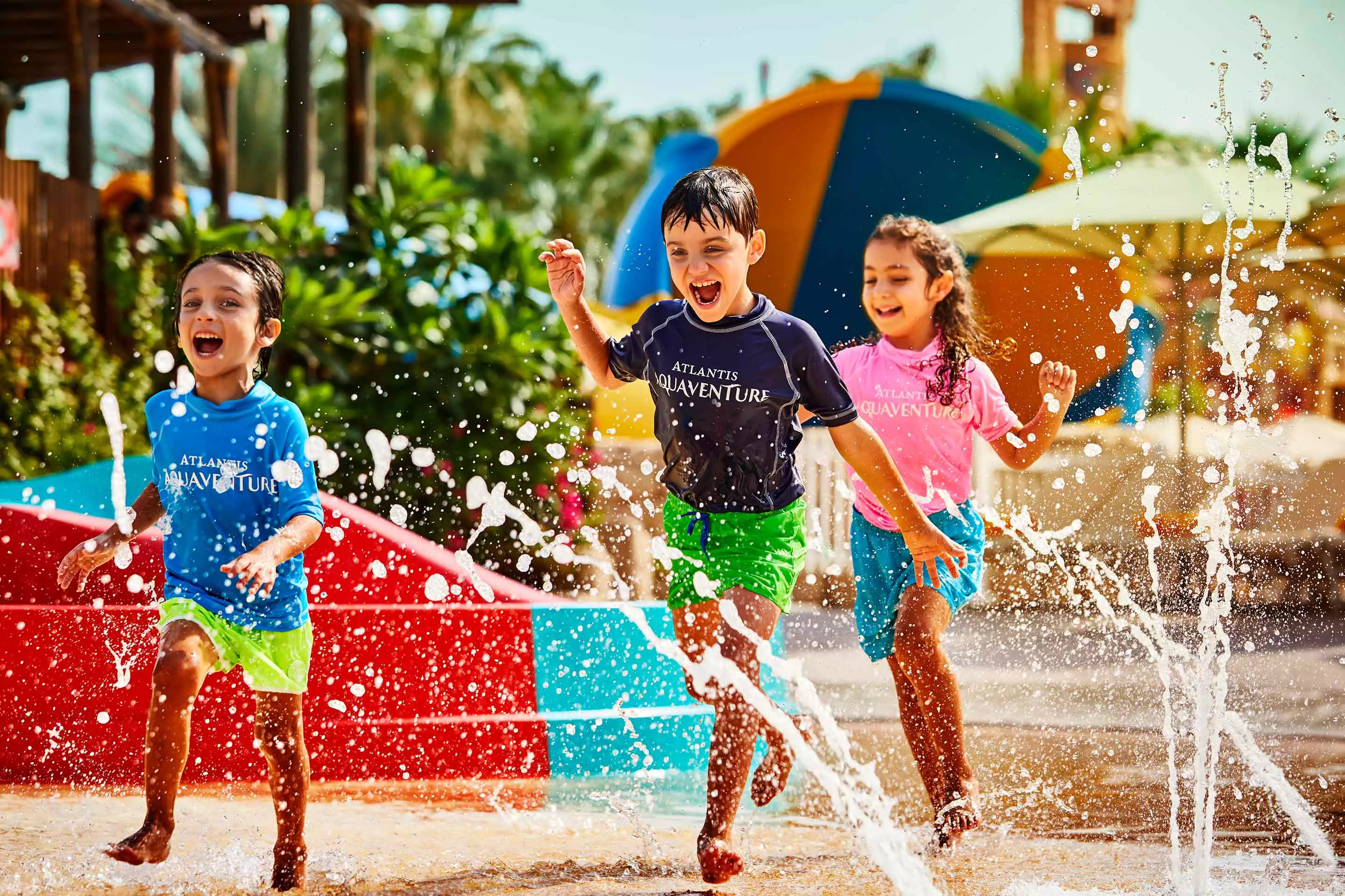 Splashers Island - water slide at Aquaventure World Dubai