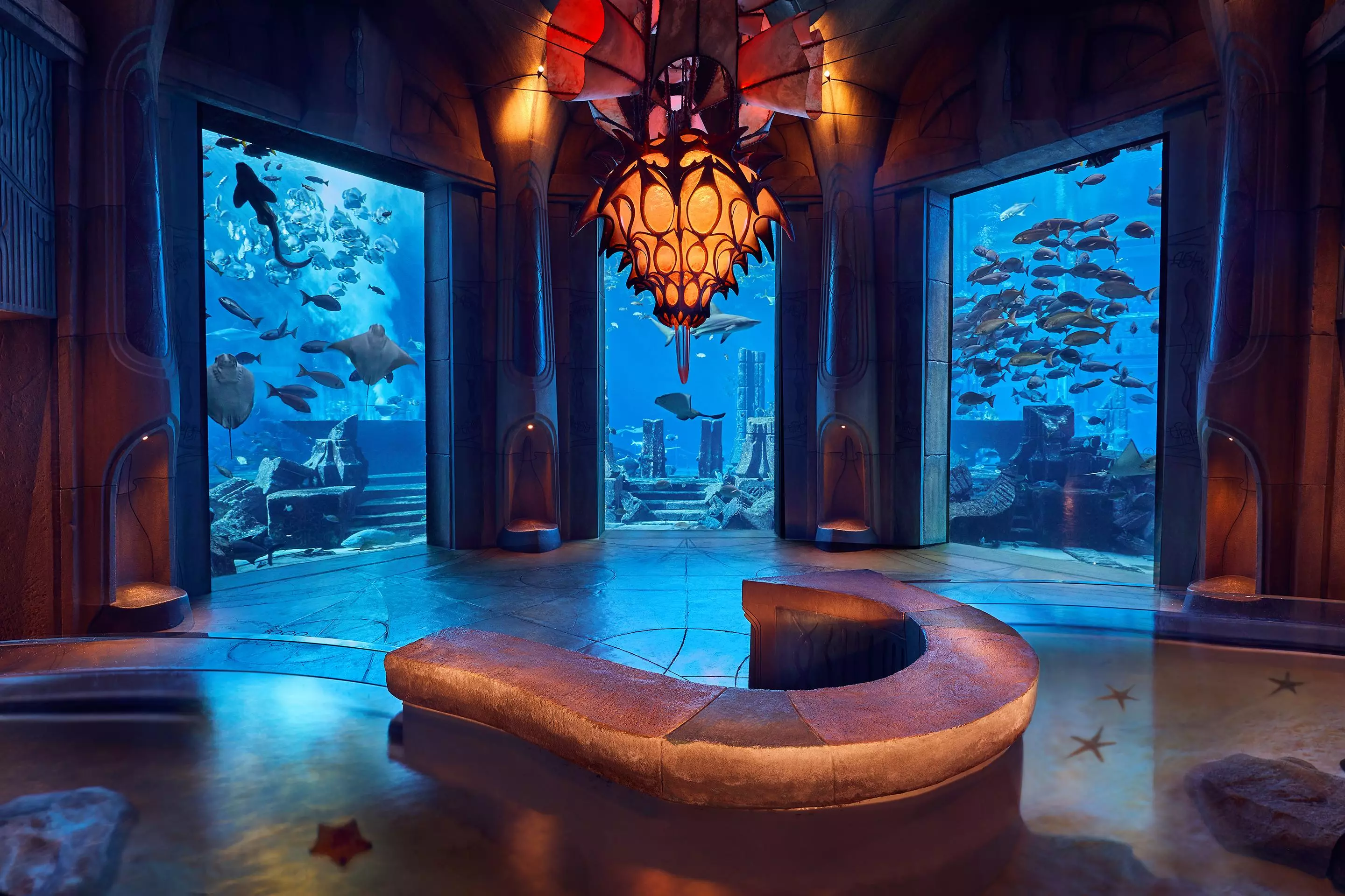 Lost Chambers Aquarium - activity zone at Aquaventure World Dubai