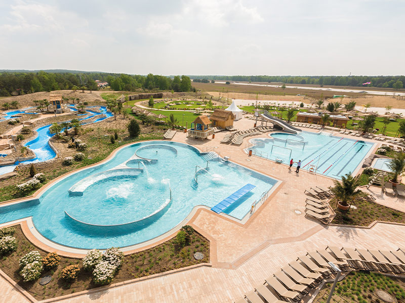 Pool area AMAZONIA - swimming pool at Tropical Islands