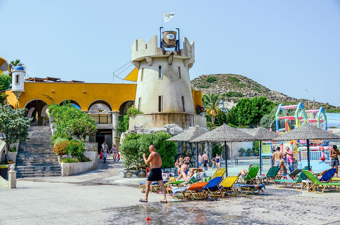 Tipping Bucket - activity zone at Waterpark Faliraki Rhodes