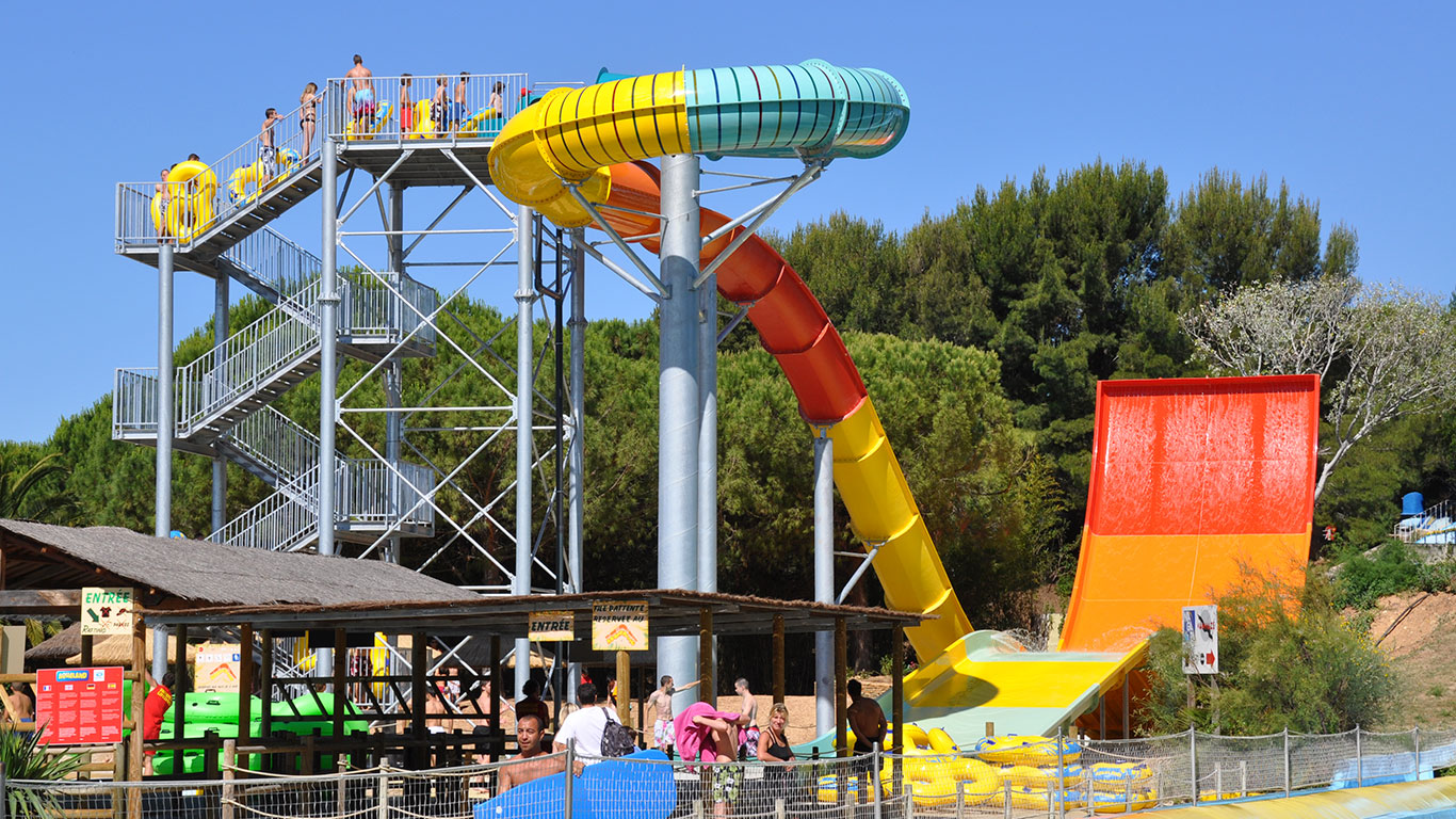Boomerang - water slide at  Aqualand Saint-Cyr-sur-Mer