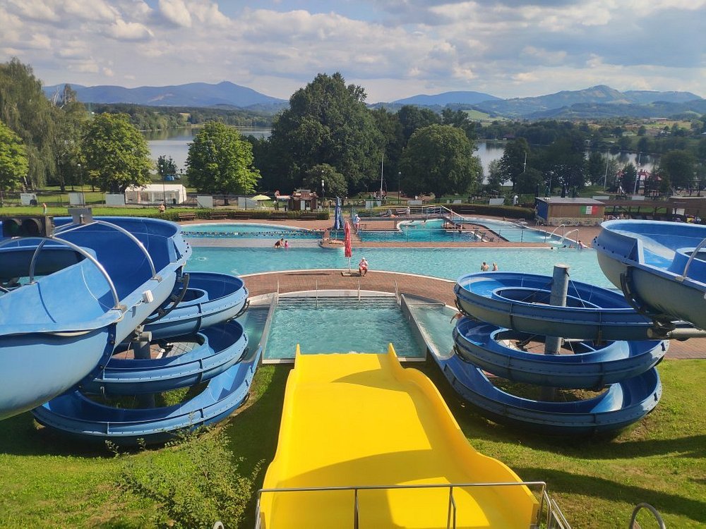 Yellow Slide - water slide at Aquapark Olešná