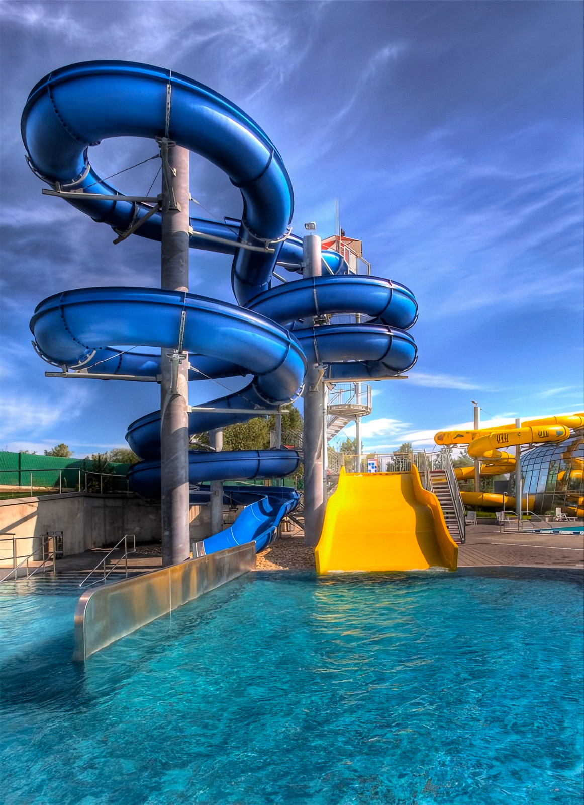 Blue Water Slide - water slide at Aquapark Olomouc
